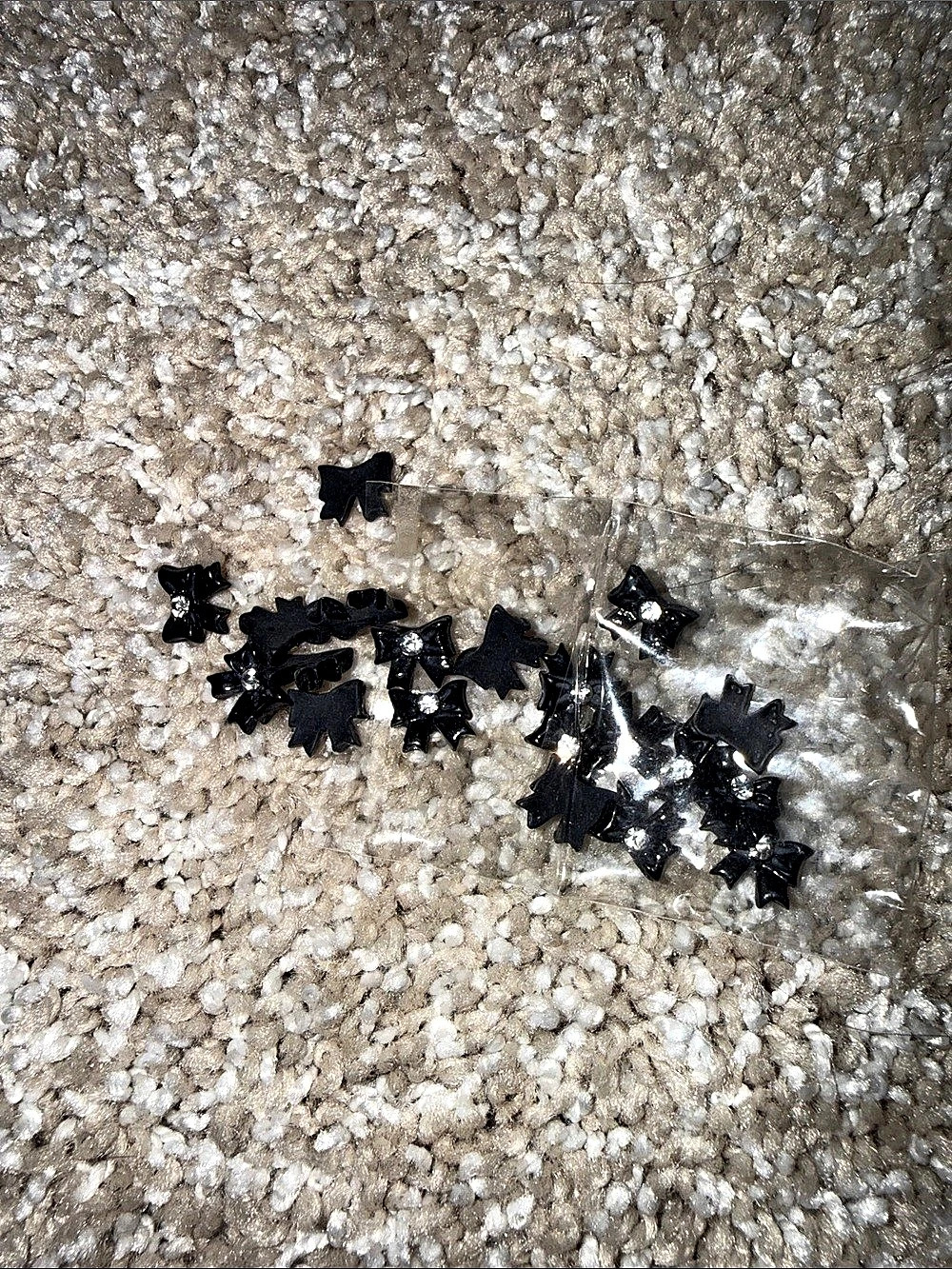 Black Bow Nail Accessories NWT